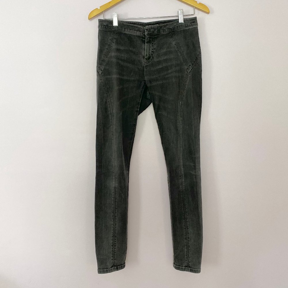 Elie Tahari Charcoal Jeans with Stitch Detailing